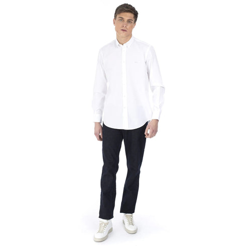 Camicia uomo in cotone a tinta unita Bianco HARMONT & BLAINE- Francavilla Moda